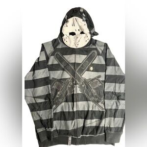 LRG Friday the 13th Jason Mask Zip Hoodie Rare Limited Edition Size L